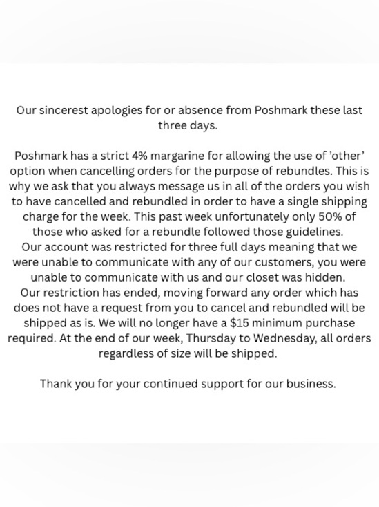 Accessories - IMPORTANT NOTICE